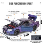 ماکت ماشین فلزی نیسان اسکالاین 1:24 Nissan Skyline GT R R34 - Image 9