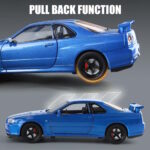 ماکت ماشین فلزی نیسان اسکالاین 1:24 Nissan Skyline GT R R34 - Image 8