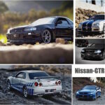 ماکت ماشین فلزی نیسان اسکالاین 1:24 Nissan Skyline GT R R34 - Image 5